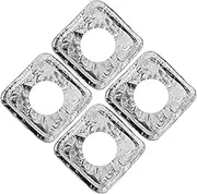 10pcs Disposable Gas Stove Burner Liners Aluminum Foil Square Covers Gas Range Protector Oil for Easy Cleanup