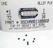 #1-72x1/16 Hex Socket Set Screws Cup Point Alloy Steel (10)