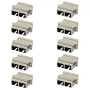 10 Pcs SC to SC Duplex Multi Mode Fiber Optic Optical Coupler Adapter Connector