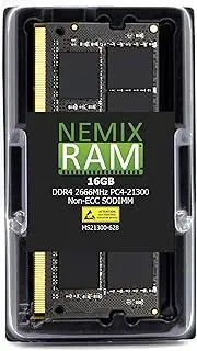 NEMIX RAM 16GB (1X16GB) DDR4 2666MHZ PC4-21300 2Rx8 1.2V CL19 260-PIN Non-ECC SODIMM Compatible with Samsung M471A2K43CB1-CTD Laptop PC Memory