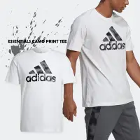 在飛比找Yahoo奇摩購物中心優惠-adidas 短袖上衣 M Camo Tee 男款 白 黑 