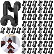 100 Pcs Clothes Hanger Connector Hooks Cascading Hanger Hooks for Velvet Hanger