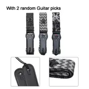 Colorful Adjustable Guitar Strap for Electric Guitar Bass with Picks Locks