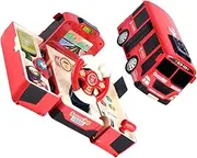 ERINGOGO Boys and Girls Bus Toy Inertia Bus Steering Wheel Learning Toy for Boys Girls No Batteries Needed Develop Skills Fun