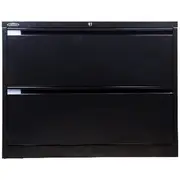 Steelco 2 Drawer Lateral Filing Cabinet Satin Black