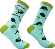 [Crazy Dog T-shirts] Men's Pickleball Legend Socks Funny Sarcastic Pickle Ball Lovers Paddle Joke Footwear