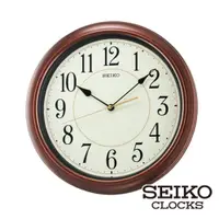 在飛比找PChome24h購物優惠-【SEIKO 精工】夜光靜音仿木紋掛鐘時鐘(QXA616B)