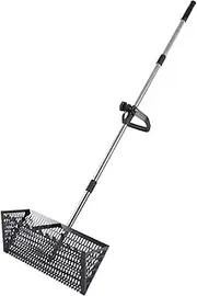 Generic Sand Rake Extendable Cat Litter Scoop Sifting Multifunctional Large Adjustable Long Handle Deep Wide Basket Sifter