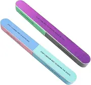 2Pcs Nail Buffer, 6-Sided Nail Buffer Blocks, Professional Nail Files For Natural Nails, Manicure Sanding File For Natural Nails Acrylic Nail Polishing Nails