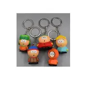 South Park 5 Pvc Solid Handmade Pendant Bag Charm Keychain Handmade Car Ornament Birthday Gift One set