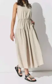 Decjuba D LUXE DRAWCORD MIDI DRESS Size L RRP $119.95