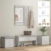 Hallway Furniture Set Engineered Wood Cloakroom Storage Multi Colours vidaXL
