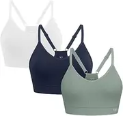 [RYKA] Ashley Seamless v-Neck Cami Sports Bra, 3 Pack