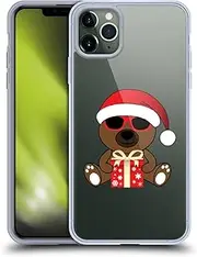 Head Case Designs Officially Licensed PLdesign Santa Bear with Sunglasses Christmas Gel Case [Military Grade Protection] Compatible with Apple iPhone 11 Pro Max