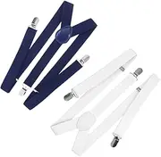 [TOVINANNA] 2pcs Men's Suspender Ladies Suspenders Suspenders for Seniors Weaving Suspender Clips Heavy Duty