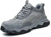 [Generic] Steel Toe Cap Trainers for Men Lightweight Work Safety Shoes Composite Toe Non-Slip Puncture Proof