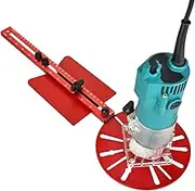 Round Cut Jig for Router - Aluminum Alloy Router Cutting Guide,Multifunctional Adjustable Cabinet Hardware, Groove Cutter Template for Woodworking