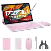 Android 15 Tablet 10 Inch 18GB RAM+128GB ROM/ 2TB Expandable Tablet PC Quad-c...