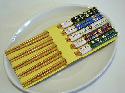 AU Japanese Handmade Green Safe Natural Bamboo Chopsticks 5 Pairs Deluxe Kit 02