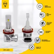 2x AGS LED H9 12V Headlight Globe For Mazda CX-5 KE SUV 2013 2014 2015 2016 2016 (for: Mazda)