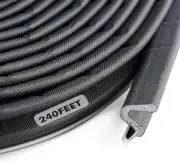 High-Density V-Shaped Door Weather Stripping Seal – 240 Feet for Easy Sealing