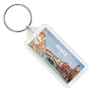 Rialto Bridge Venice Keychain Lucite