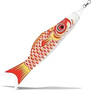 Anley 26 Inch Japan Koi Fish Flag Carp Windsock Streamer - Japanese Koinobori Traditional Hanging Flag & Banner for Children's Day - Outdoor Decorations Garden Backyard Décor Breeze Flying Fish