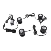 US (US Plug 110V)4 In 1 Pond Light With Timer Warm White 3000K To 3200K LED IP68