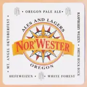 Willamette Valley (Nor'Wester) Brewing Co Beer Coaster Portland Lake Oswego OR