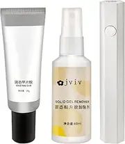 Strong Nail Glue, Solid Nail Glue, UV Gel Glue, Adhesive, Nail Polish Glue, Kit Glue, Long-Lasting Glue, UV Nail Adhesive, Easy Application Glue,
