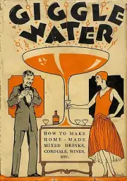 Giggle Water Cocktail Book Cover Print (1920s)