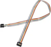 uxcell 1 Pcs IDC Rainbow Wire Flat Ribbon Cable FC-Female to 12P 19.6 Inch Length 2.54mm Pitch Breadboard Jumper Wires for Electronic Projects
