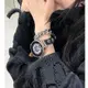 20mm 22mm華為gt4錶帶gt3女士watch4新款GT2pro牛仔拼皮質watch3pro雙色圈克羅心真皮41m