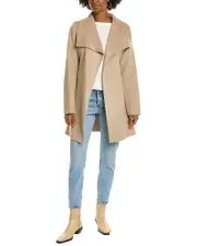 T Tahari Ella Wool-Blend Wrap Coat