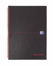 Oxford Black n Red, A4 Notebook Hardcover, Matt, Wirebound, Lined, 1 Notebook