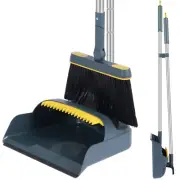 Broom and Dustpan Set with Long Handle Broom Dustpan Combo Upright↷.∩