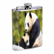 Panda Flask D2 8oz Stainless Steel Giant Bear Black and White Cute Fluffy Rare