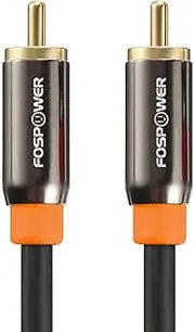 FosPower (1.8m / 6ft) RCA Male to RCA Male [24K Gold Plated Connectors] Premium S/PDIF Digital Audio Coaxial Cable