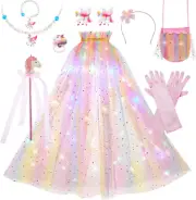 Anpro Light-Up Princess Dress-Up Cape for Girls' Costumes
