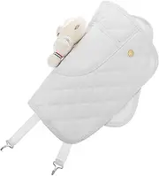 MUCKLILY Car Seat Protector Seat Back Cover Pockets Universal Fit Anti-kick Mats Material Simple Design White Short Pad