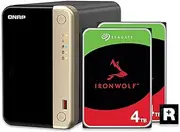 QNAP TS-264-8G-24ST-US 2 Bay High-Performance Desktop NAS with 4TB Storage Capacity, Preconfigured RAID 1 Seagate IronWolf HDD Bundle