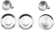 BESPORTBLE 1 Stainless Steel Picnic Cookware Stove Mini Griddle Camp Chaffing Dishes Flat Skillet Stainless Cookware Kettle BBQ Kit Barbecue Cook Tool Pan Cookware Kit Tassel Trim Pots Silver