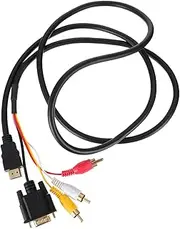 1Pc to Adapter Cable with Audio Output High Definition Multimedia Connection for Tv Computer Projector Purpose Use
