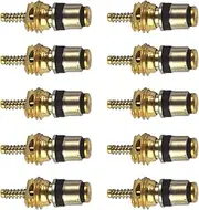 ACAECMGGFP 10x AC System Cap Valve Service Valve Core Replace Install for Schrader Air Conditioning Hoses and Accessories