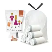 2 to 2.6 Gallon Drawstring Trash Bag, Small 10 Liter Garbage Bags Count 90