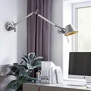 Swing Arm Swing Wall Light Industrial Reading Light for Bedroom Bedside Wall Mounted Wall Lights for Bedroom Living Room Study Room E27 110-240V