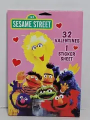 Vintage Sesame Street Valentine's Day Cards Big Bird Elmo Grover Cookie Monster