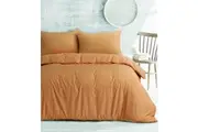 Amsons Royale Cotton Latte Quilt Cover Set with extra standard pillowcases