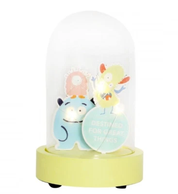 MONSTER KIDS NIGHT LIGHT UP DOME Lamp Christmas gift child glass wood desk study