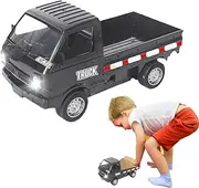 Remote Control Truck, 1:16 RC Car Electric Pickup Toys with LED Simulation Lights, Drift Auto Realistic Transportation Tool for Indoor, Outdoor, Christmas Birthday